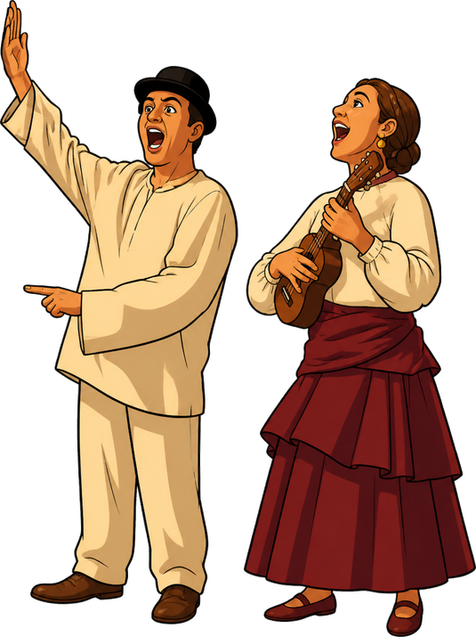Artistas de PerroLiebre Arte Escénico cantando